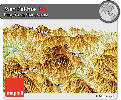 Physical Panoramic Map of Mān Pakhse