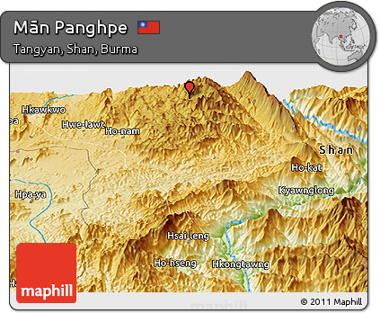 Physical Panoramic Map of Mān Panghpe