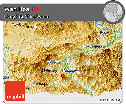 Physical Panoramic Map of Wān Hpa