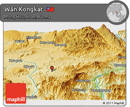 Physical Panoramic Map of Wān Kongkat