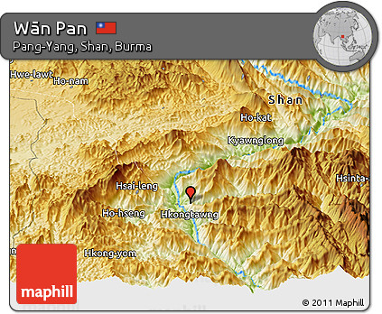 Physical Panoramic Map of Wān Pan