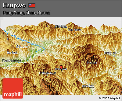 Physical Panoramic Map of Hsupwo