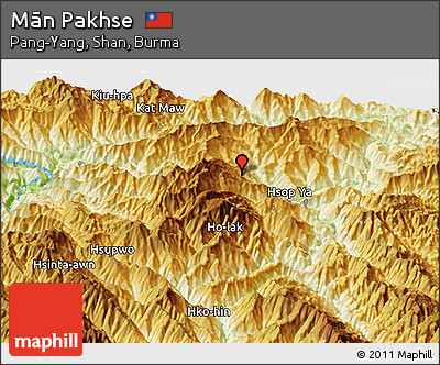 Physical Panoramic Map of Mān Pakhse