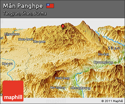 Physical Panoramic Map of Mān Panghpe