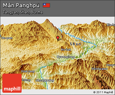 Physical Panoramic Map of Mān Panghpü