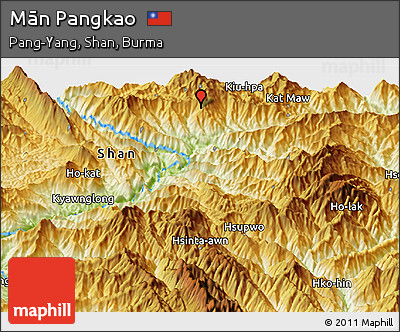 Physical Panoramic Map of Mān Pangkao