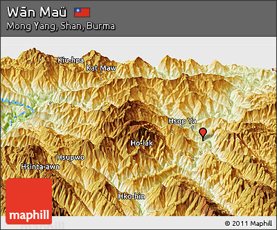 Physical Panoramic Map of Wān Maü