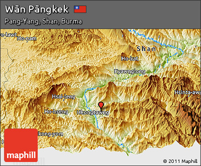 Physical Panoramic Map of Wān Pāngkek