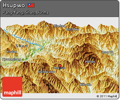 Physical Panoramic Map of Hsupwo