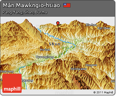 Physical Panoramic Map of Mān Mawkngio-hsiao