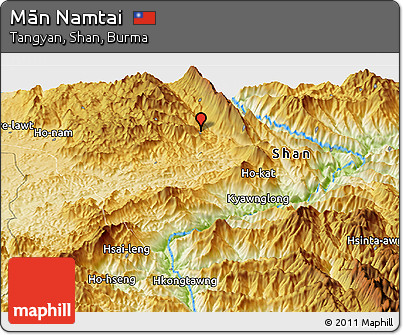 Physical Panoramic Map of Mān Namtai