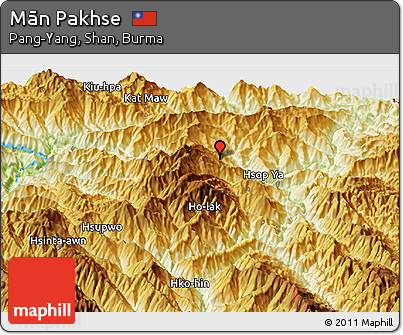 Physical Panoramic Map of Mān Pakhse