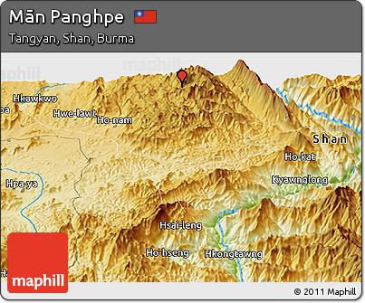 Physical Panoramic Map of Mān Panghpe