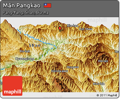 Physical Panoramic Map of Mān Pangkao