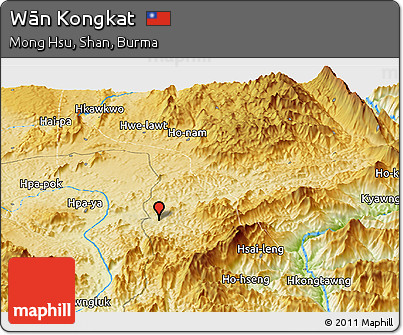 Physical Panoramic Map of Wān Kongkat