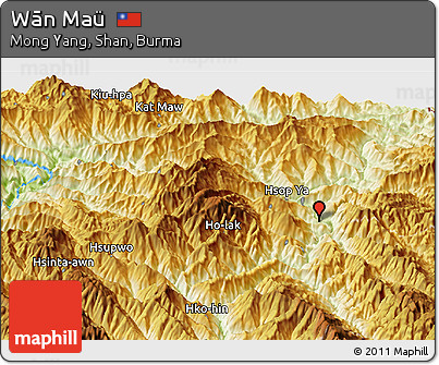 Physical Panoramic Map of Wān Maü