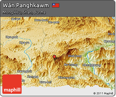Physical Panoramic Map of Wān Panghkawm