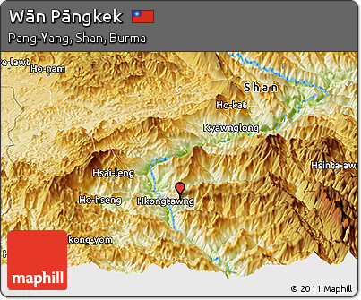 Physical Panoramic Map of Wān Pāngkek