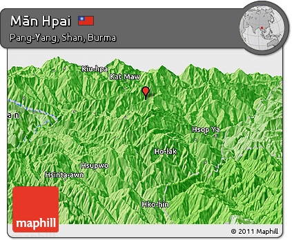 Political Panoramic Map of Mān Hpai