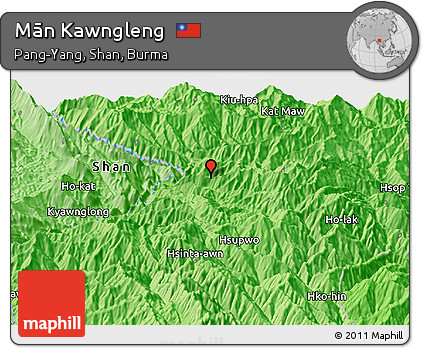 Political Panoramic Map of Mān Kawngleng