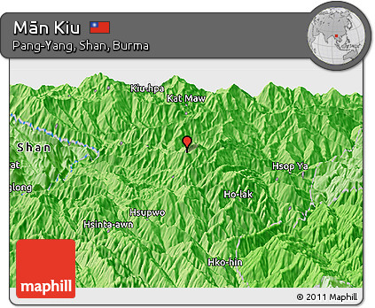 Political Panoramic Map of Mān Kiu