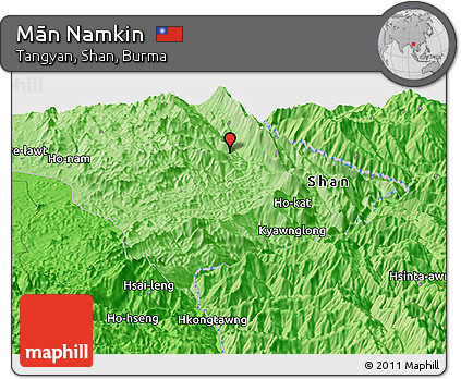 Political Panoramic Map of Mān Namkin