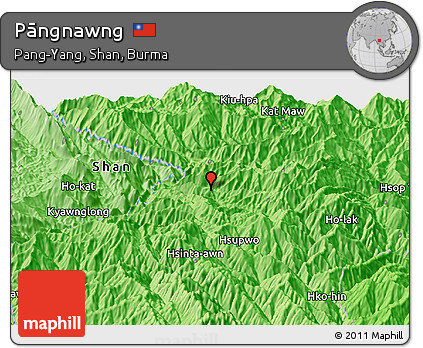 Political Panoramic Map of Pāngnawng
