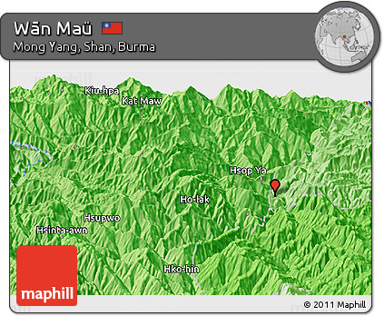 Political Panoramic Map of Wān Maü