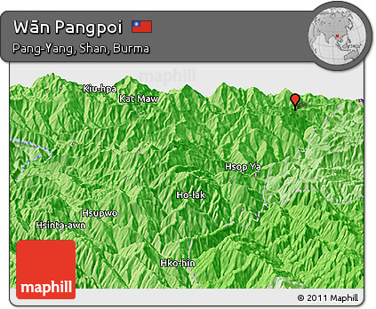 Political Panoramic Map of Wān Pangpoi