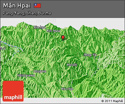 Political Panoramic Map of Mān Hpai