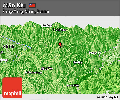 Political Panoramic Map of Mān Kiu