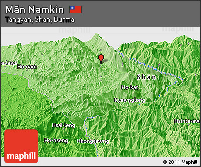 Political Panoramic Map of Mān Namkin