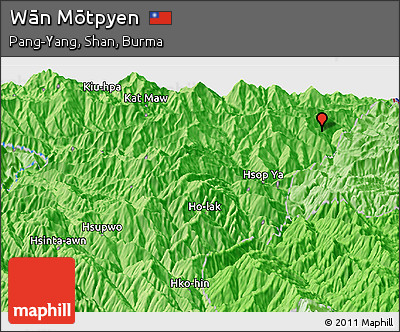 Political Panoramic Map of Wān Mōtpyen