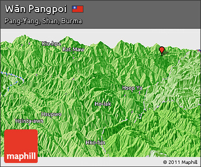 Political Panoramic Map of Wān Pangpoi
