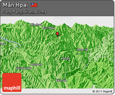 Political Panoramic Map of Mān Hpai