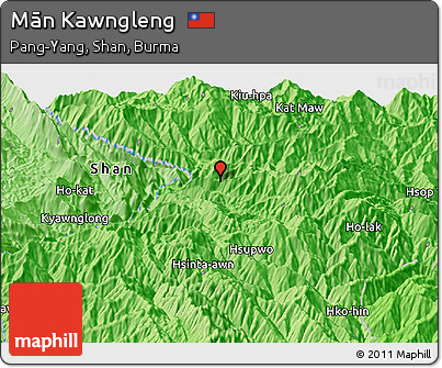 Political Panoramic Map of Mān Kawngleng