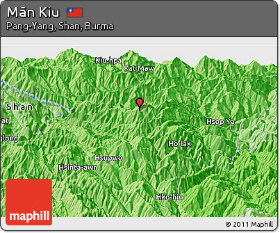 Political Panoramic Map of Mān Kiu