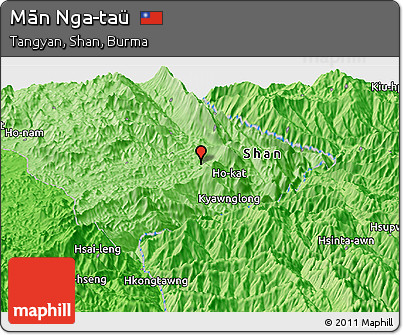 Political Panoramic Map of Mān Nga-taü