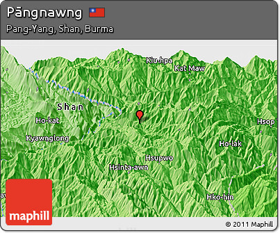 Political Panoramic Map of Pāngnawng
