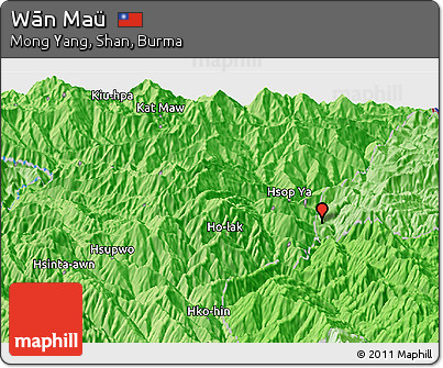 Political Panoramic Map of Wān Maü