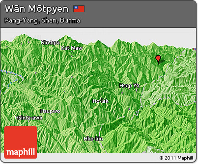 Political Panoramic Map of Wān Mōtpyen