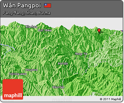 Political Panoramic Map of Wān Pangpoi