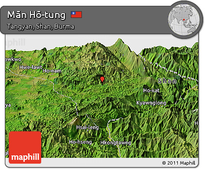 Satellite Panoramic Map of Mān Hō-tung