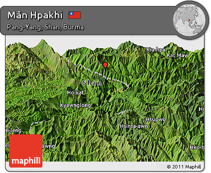 Satellite Panoramic Map of Mān Hpakhi