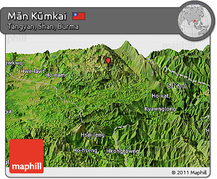 Satellite Panoramic Map of Mān Kūmkai