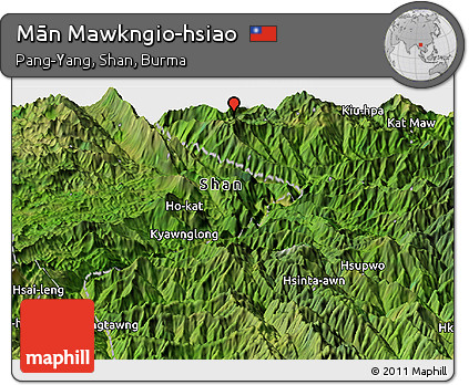 Satellite Panoramic Map of Mān Mawkngio-hsiao