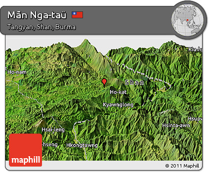 Satellite Panoramic Map of Mān Nga-taü