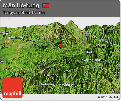 Satellite Panoramic Map of Mān Hō-tung