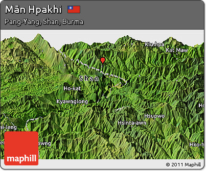 Satellite Panoramic Map of Mān Hpakhi