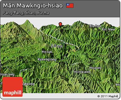 Satellite Panoramic Map of Mān Mawkngio-hsiao